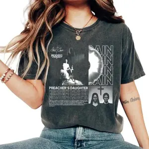 E.Thel C.Ain Vintage Black Metal Concert Tour Tee - Preacher'S Daughter Fans Gift