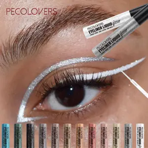 12pcs/set Liquid Bright-Colored Eye Shadow, Shimmery Eyeshadow and Eyeliner - Waterproof and Long-lasting, Ultra-fine Tip, Silky Smooth, Suitable for Christmas Gifts, Create A Variety of Beautiful Eye Makeup Looks