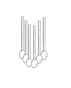 Demitasse Espresso Spoons, Mini Coffee Spoon, 4.33 Inches Glass Small Spoons for Tea, Stirring Rod Mixing Spoon, Set of 6