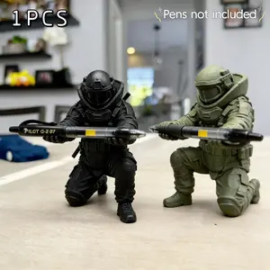 3D Printed Samurai Pen Holder Desk Organizer, Holds Pens Pencils, Dark Ninja Style, Creative Gift for Boyfriend Colleague Friend