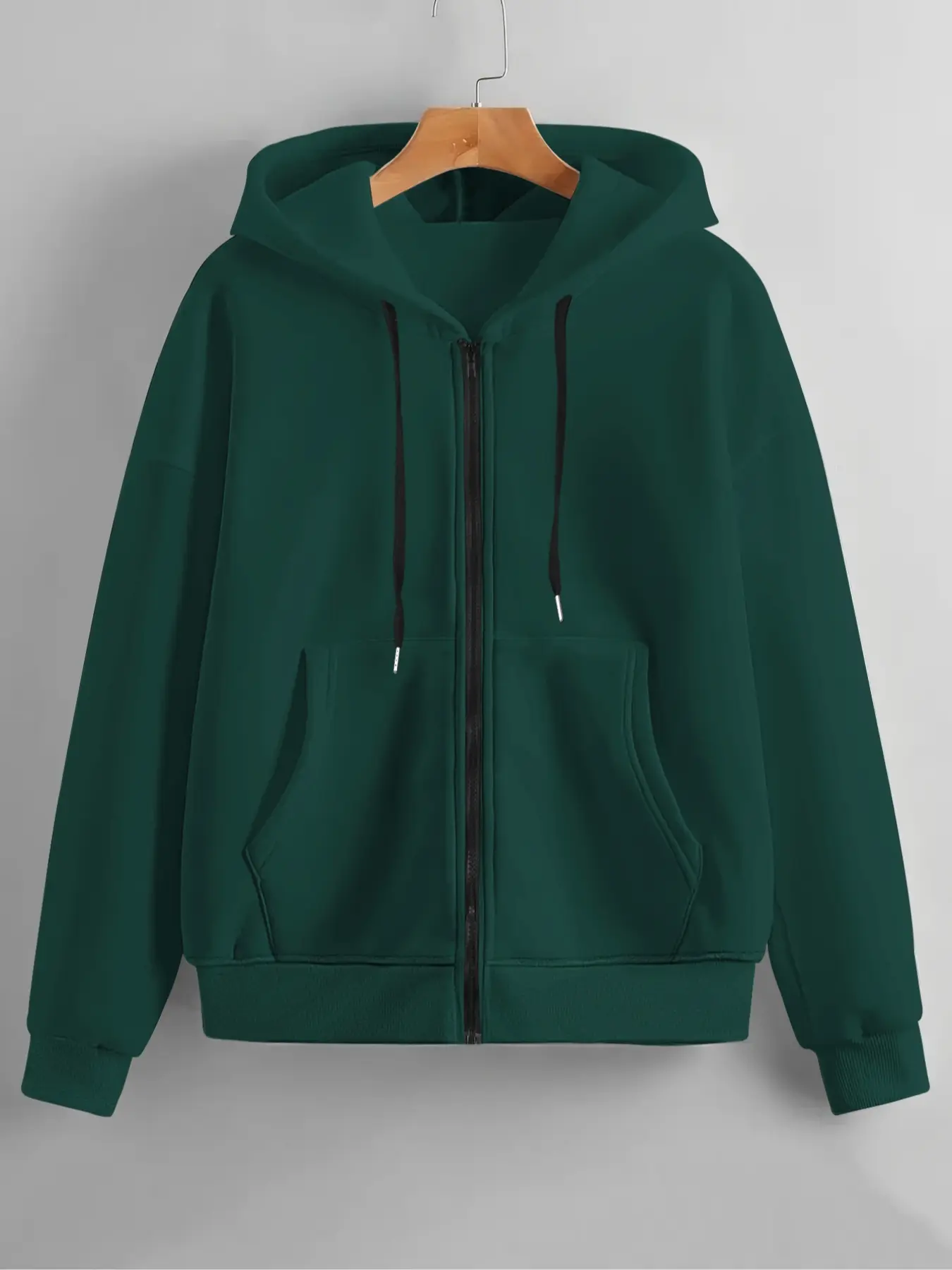New Fall Winter Ladies Hoodie, Trendy Fitted Knit Zip-Up Sweatshirt with Hood, Comfortable Sportswear for Everyday Wear