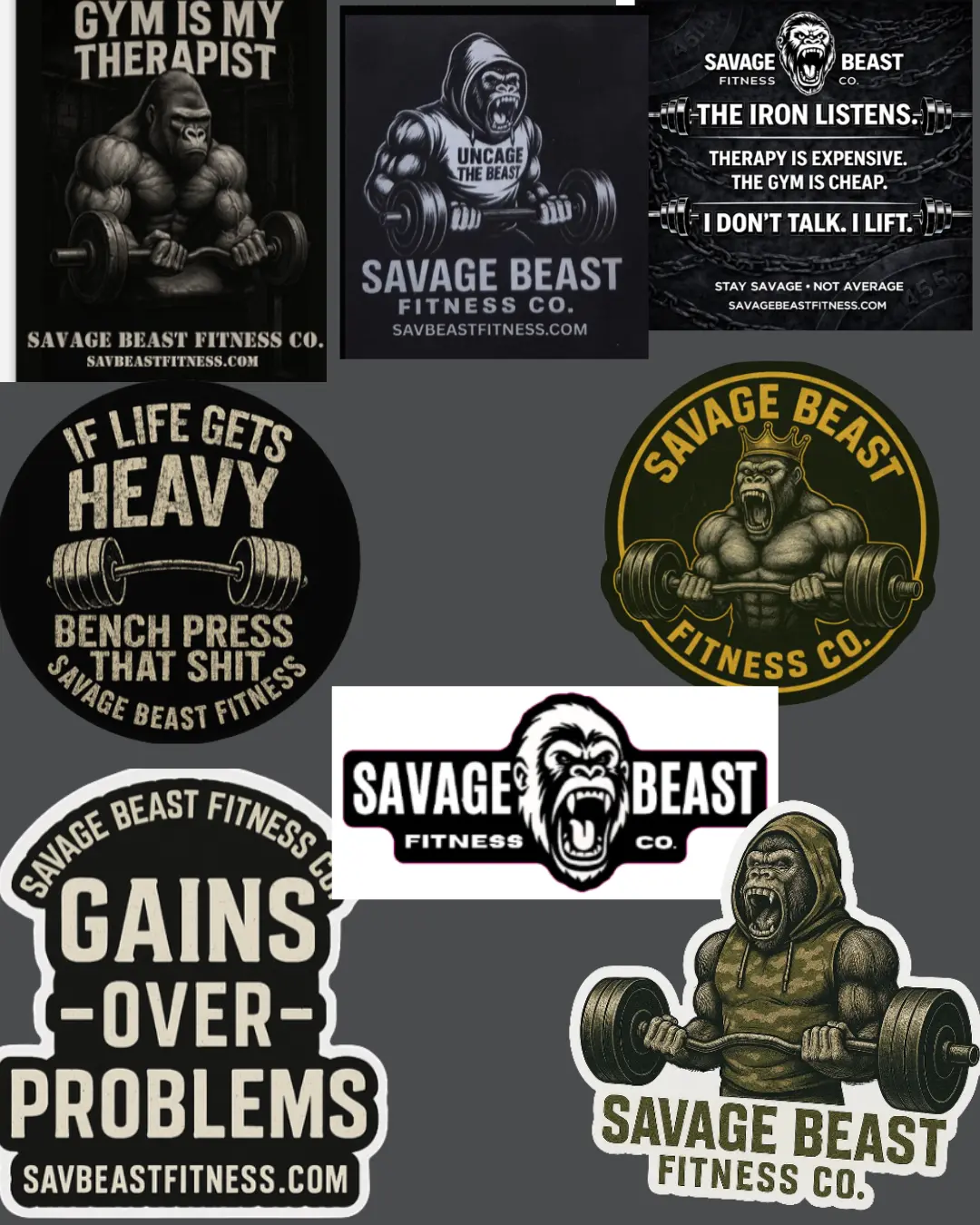 Motivational Gym Vinyl Stickers Pack for Lifters - Discipline, Bold, No-Compromise Strength, Heavy-Duty, High-Definition Prints, Everyday Gear