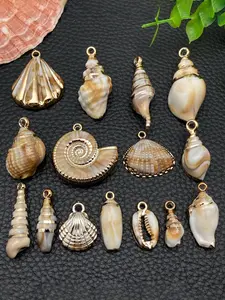 15pcs Mix Shell Pendants Acrylic Seashell Conch Cowrie Shells Charm Beach Shells Charm Summer Ocean Pendant Decor Beach Charms for DIY Bracelets Necklaces Earrings Making