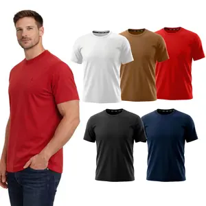TOOTD — Premium men’s fitness short sleeves; solid-color men’s short sleeves; loose fit; basic solid-color piece; team apparel; highly elastic, soft, moisture-wicking, breathable, quick-drying
