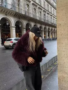 Women's Faux Fur Short Coat, Warm Loose Fit Winter Jacket, High-End Look, New Trendy Design, Perfect for Cold Weather