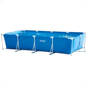 Intex 14.75' x 33" Rectangular Frame Above Ground Outdoor Backyard Swimming Pool