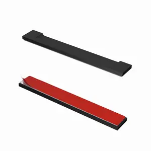 Hrx Stb Self-adhesive Edge Fingerpull Door Handle - Screwless  Peel And Stick On Glass Wood Metal Plastic Sliding Doors Knob For Kitchen Fronts Drawers & Dressers Panels 2 Pack Black