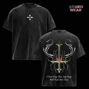 Chrollo Lucilfer Vintage Washed Oversized T-Shirt – Hunter x Hunter Anime Graphic Tee, Phantom Troupe Spider Leader Manga Art Shirt, Soft Cotton Streetwear Casual Apparel, Unisex Top, Gift for HxH Fans