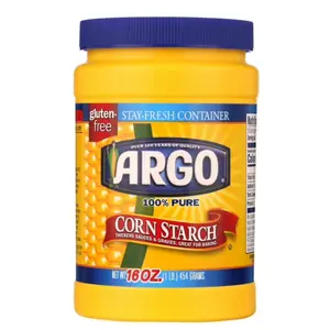 Argo 100% Pure Gluten-Free Corn Starch Thickener - 16 oz for Baking, Cooking & Sauces - Flour Flavor Taffy
