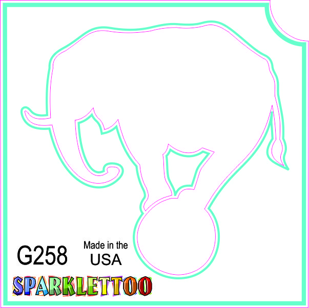212 MAIN Men's Tattoo Stencil Kit, 100-Pack Ruby Red G258 Elephant-Shape Paint, 1.5x2.3x2.3 in 3-Ply Glitter Finish, FDA-Safe Easy-Apply Special Occasion Costume & Accessory Supplies