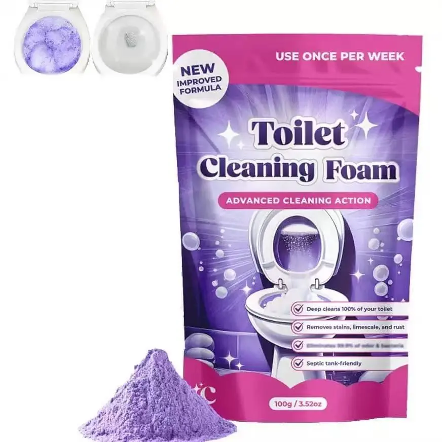 Fizzclean Toilet Cleaner Foam, Toilet Bowl Cleaner, Home Cleaner, Effective Stain Remover Powder, Effective Stain Removal, Gentle & Safe Cleaning Solution, Powerful Cleaning Solution, Ideal for Daily Use, Fresh Scent
