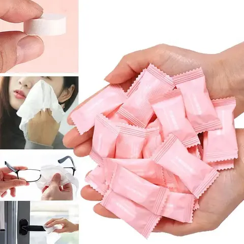 50/100pcs Compressed Towels, Travel Friendly, Ideal for Sensitive Skin, Gentle, Cleansing Towel, Disposable Face Pack, Facial Towels, Face Cleaning Towel, Compact Design