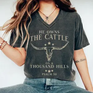 Comfort Colors Christian Trendy V-neck T-shirt, Christian Faith Graphic Tee, Unisex Gift