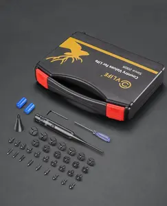 Laser Positioning Calibration Kit with 32 Adapters, Red Green Laser Marker with Button Switch, Universal Size for Outdoor Archery & Field Use