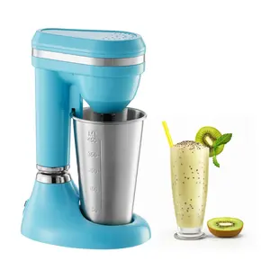 fathersdaygift  VEVOR Milkshake Maker, 100W Milk Shake Maker Mixer, Single Head Drink Mixer Blender Machine, Dual-Speed Adjustment Milkshake Blender with Stainless Steel Cup, for Home, Kitchen, Bar Beverage Shop