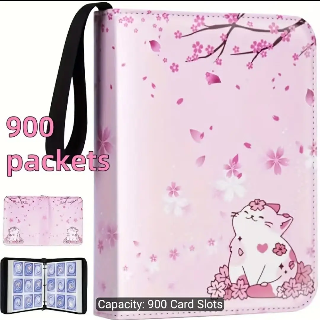 Kawaii Sakura Cat trading Card Binder Album