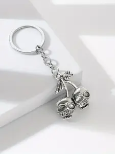Gothic Hot Selling Cherry Skull Pendant Keychain | Fashion Vintage Punk Hip Hop Car Bag Hanger Keyring Fashionable Alloy Keychain