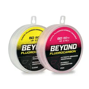 Beyond Fluorocarbon Leader Material 50YD - Pink Or Clear Beyond Fluorocarbon Leader Material 50YD - Pink Or Clear