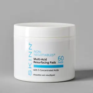 Skinn Cosmetics Multi-Acid Glycolic & Salicylic Resurfacing Pads, 60 Pads Exfoliating Body Care Skincare