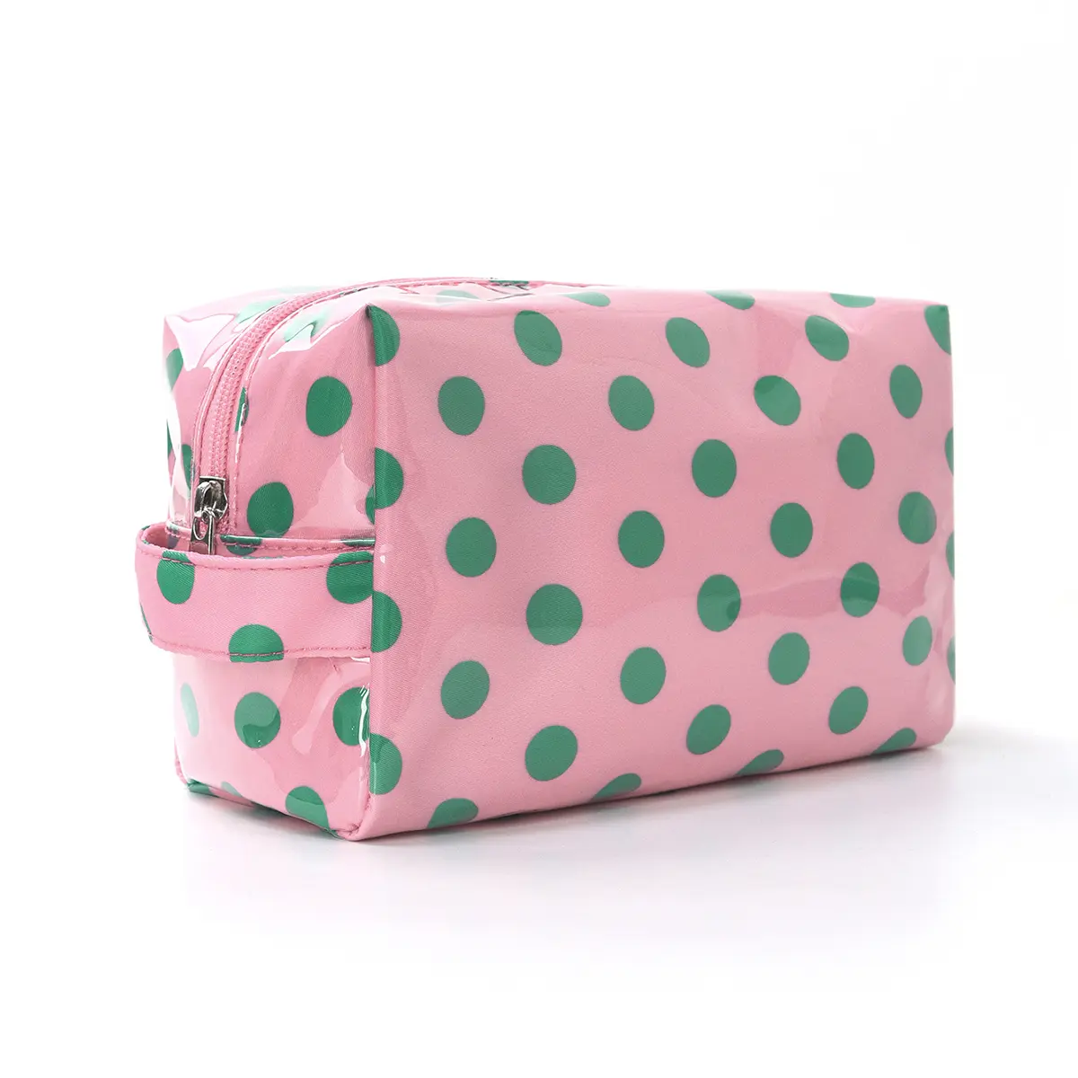 Large capacity polka dot cosmetic bag, Makeup bags, portable travel toilet bag with handle, multi-functional toilet bag, suitable for cosmetics, toiletries and travel essentials
