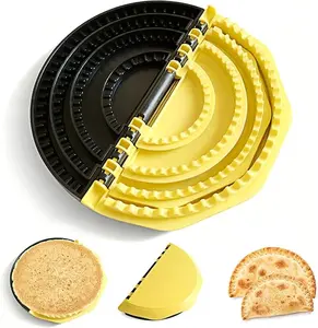 4-in-1 Tortilla Sealer, Adjustable Size for 4-6"-8-10" Crust, Detachable Shark Tooth Design, BPA-Free, Dishwasher Safe - Makes Sealed Quesadillas, Tacos, Burritos, Dumplings