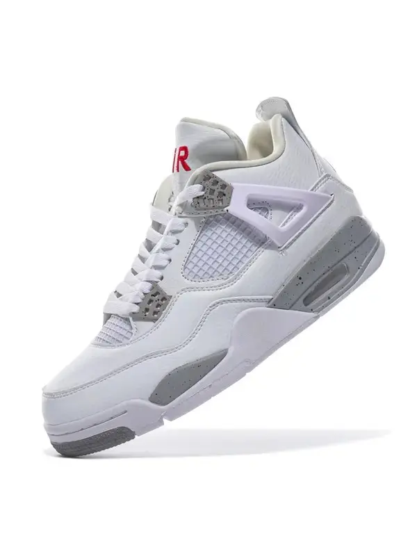 New Vintage Basketball Sneakers Comfortable Fashion Sports 4S Basketball Shoes White