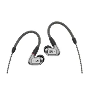 Sennheiser IE 200 In-Ear Audiophile Headphones - TrueResponse Transducers for Neutral Sound, Impactful Bass, Detachable Braided Cable with Flexible Ear Hooks - Silver