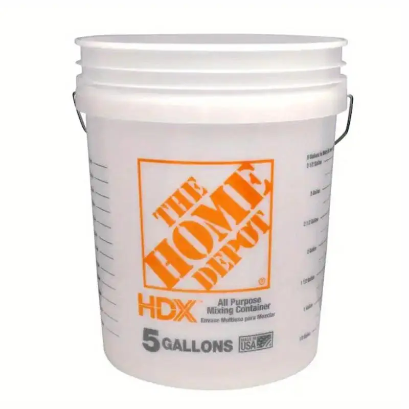 5 Gallon Natural Paint Bucket Pail Plastic Steel