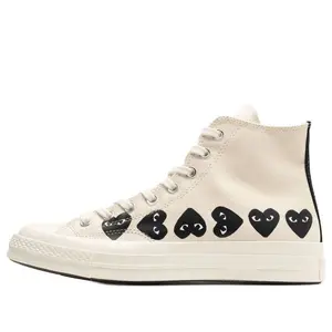 Converse x COMME des GARCONS PLAY Chuck 70 Hi 'Multi Heart - Milk Black' A08148C