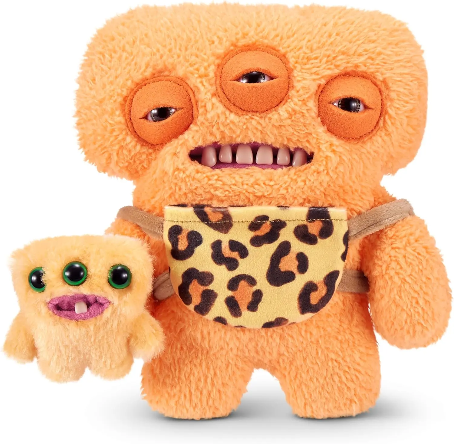 Fuggler Mini Rascals 9-inch Assortment Series 1 (Double Trouble) (Alien (Orange - Teddy) by ZURU, Funny Ugly Monster Plush Toy
