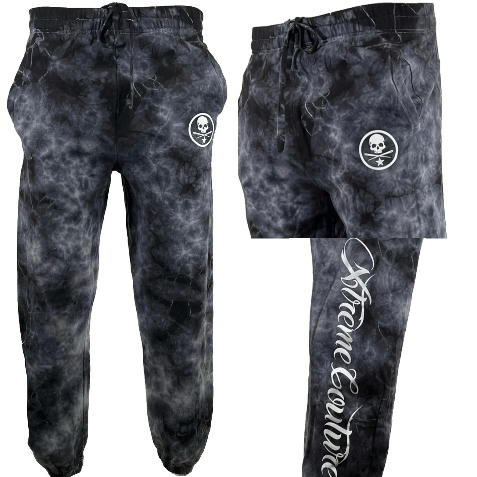 Xtreme Couture Men's Slugger X2061 Graphic Workout Jogger, Baggy Cotton Blend Sweatpants with Banded Bottoms