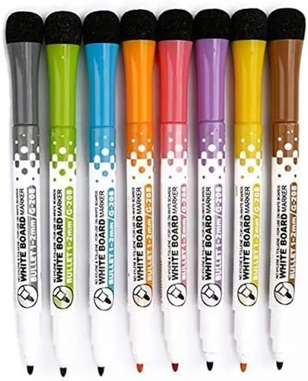 YES4QUALITY Ultra Fine Tip Dry Erase Markers, 15 Colors Low Odor Whiteboard Pens for Glass Magnetic Surfaces, Classroom Use Arts & Crafts Supplies for Office Home