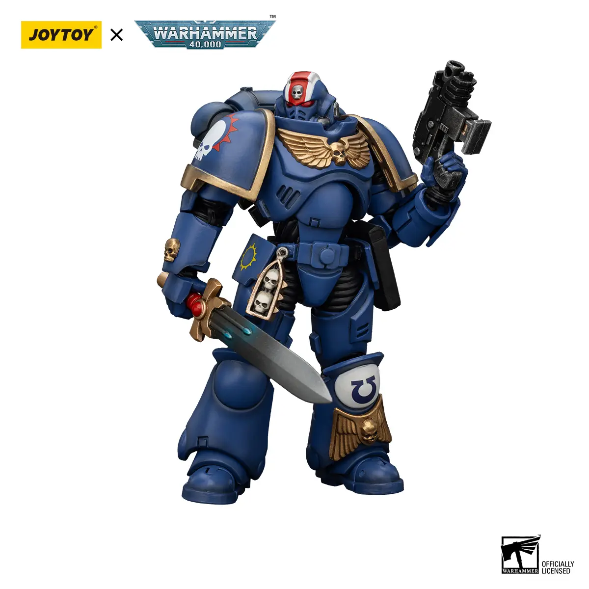 JOYTOY 1/18 Scale Ultramarines Heroes of the Chapter Primaris Lieutenant Erastus ABS/PVC Action Figure - Primaris Armor, Detailed Design, Authenticity Guaranteed, Non-Toxic, Minifigure Style, Ages 12+, JT2481, Gaming Collectibles, Toys & Hobbies Accessory