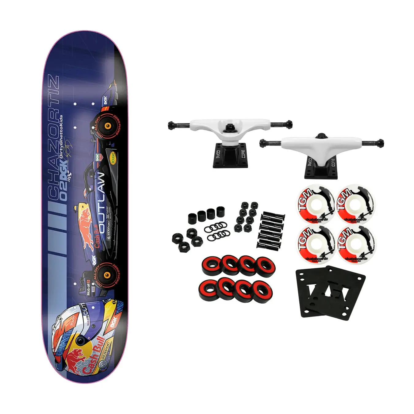 DGK Skateboard Complete Chaz Ortiz Bricks to Pit 8.25" x 31.85"