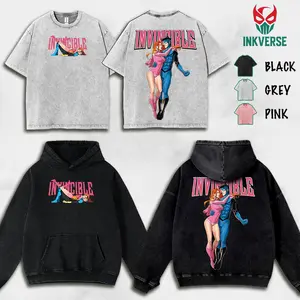 Atom Eve x Mark v2 - Invincible War Washed Tshirt, Comics Wash T-Shirt TV Show Comics Washed T-shirt Cotton invincible shirt invincible merch streetwear lover graphic tee