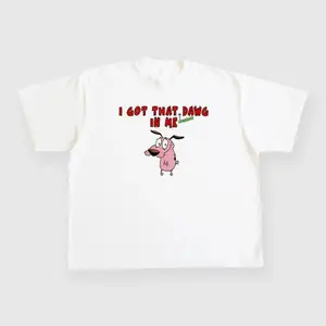 I Possess That Dawg In Me Cartoon Tee Shirt Featuring Courage Meme Quote