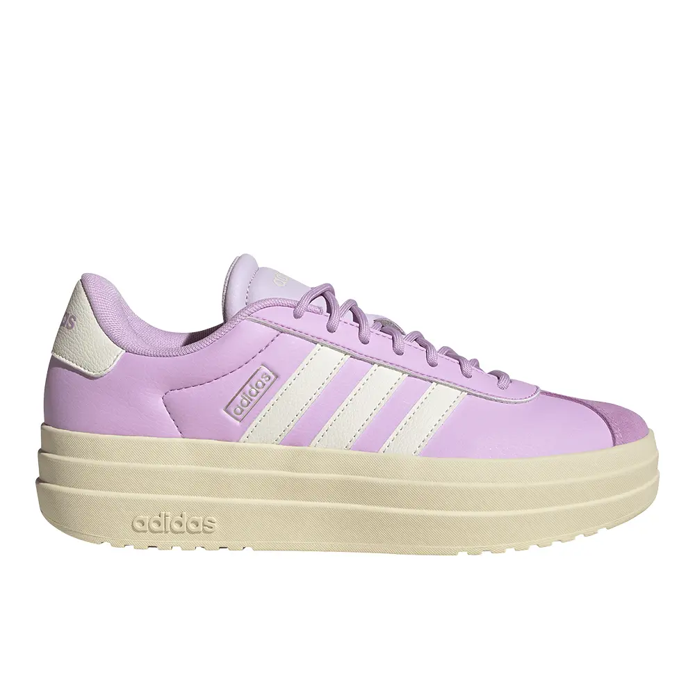 adidas Womens Vl Court Bold Lace Up Sneakers Shoes Casual - Pink