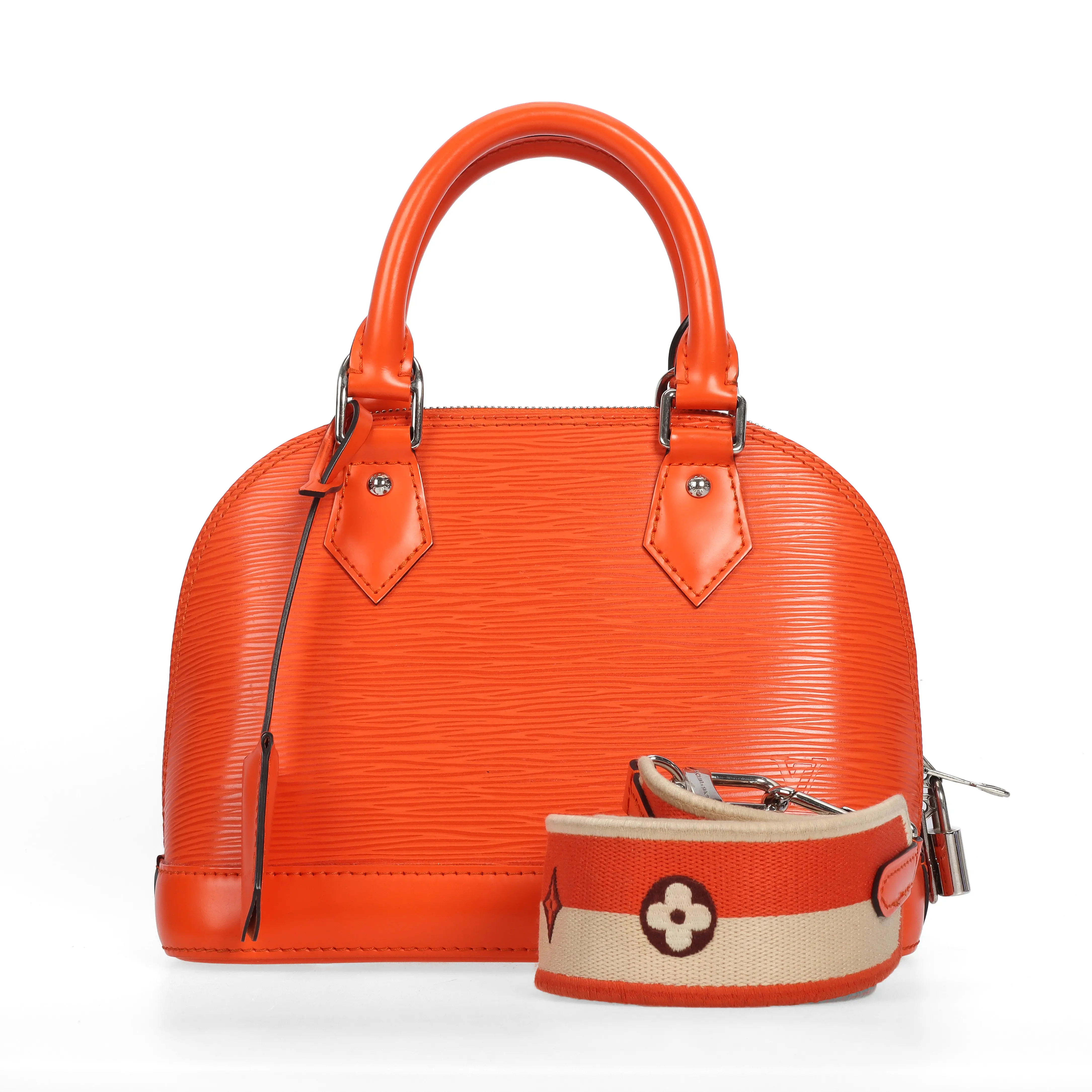 Pre-owned Louis Vuitton Epi Calfskin Shoulder Bags Alma Orange 78486389