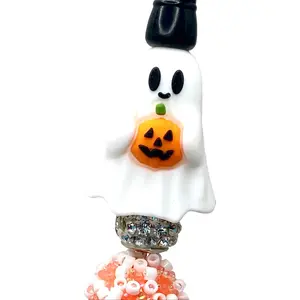 1pc I'll Never Ghost You! 3D Ghost Silicone Focal Beads - Beading Project Crafting DIY Supplies for Beaded Pens Keychains