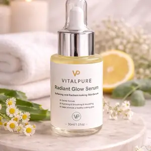 VITALPURE Radiant Glow Serum - 30ml Hydrating & Nourishing Skin Serum for Softening and Radiant-Looking Skin Smoother Radiance