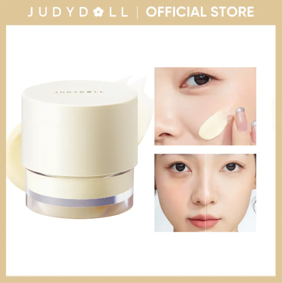 JUDYDOLL Tangerine Sea Moisturizing Primer, Nourishing Makeup Base, Oil-Control, Non-Greasy, Lightweight, Smooth Finish, Hydrating, Ice-Cream Texture, Long-Lasting, Silicone-Free, Cosmetics, Refresh Look Hydrate Moisture, Summerwins
