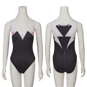 Spider Gwen Bodysuit Superhero Gwen Cosplay Zentai Jumpsuit Girls Woman Halloween Party Clothes