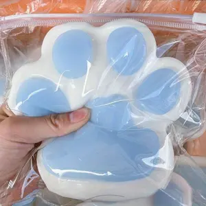Extra-large cute cat paw mochi soft candy - cartoon pattern relaxation style, slow rebound gadget suitable for all types, Christmas and New Year gifts, birthday gifts, favorites! Fun squeeze toy
