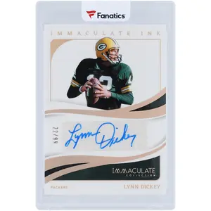 Lynn Dickey Green Bay Packers Autographed 2024 Panini Immaculate Collection Immaculate Ink #II-LDY #22/99 Card - Fanatics Authentic Certified