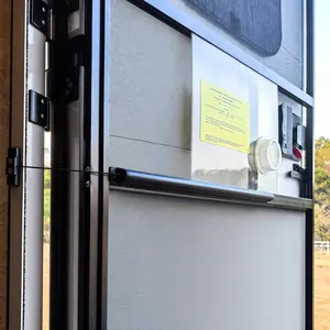 RV Screen Door Closer with Adjustable Tension, Aluminum Automatic Closing Device with Accessories, Works with Most Camper Latches & Travel Trailer Handles