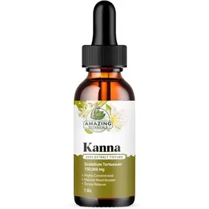 Amazing Botanicals Sceletium Tortuosum Kanna 200x Extract Tincture - GMP Certified 30ml(1oz) Liquid Herbal Supplement, High Potency Menstrum for Emotional Lift, Edible Dietary Aid