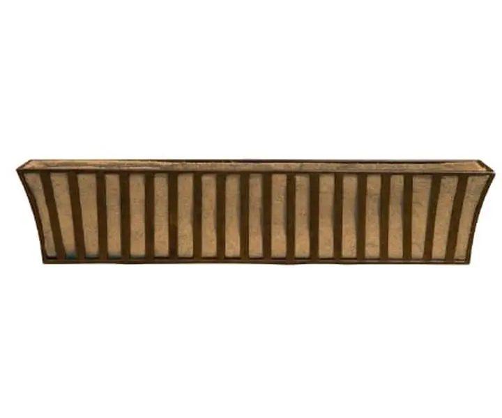 Deer Park Large Solera Outdoor Window Box with Coco Liner, 43 In L x 9 In D x 9 In H, Durable Powder Coat Finish, Weatherproof, Natural Patina, Includes Hardware, Ideal for Deck & Iron Railings
