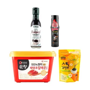 SAMYANG Korean Flavor Gift Set 4 Pack Gochujang Spicy Sauce Buldak Hot Chicken Sauce Seaweed Rice Mix