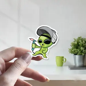 Alien Welder Sticker Welding Hood Stickers, Meme Sticker, Hard Hat Stickers, Work Stickers, Toolbox Sticker