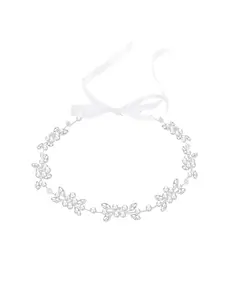 1PCS diamond studded pearl flower decoration headband, Tiara, suitable for women's wedding bridesmaids and flower girls to wear, exquisite and elegant, used for parties, gatherings and performances